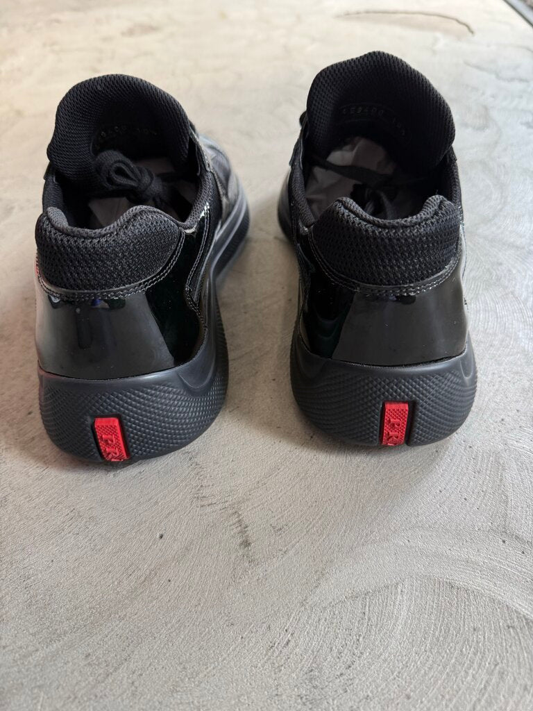 Prada American Cups Patent Black sz. 10.5