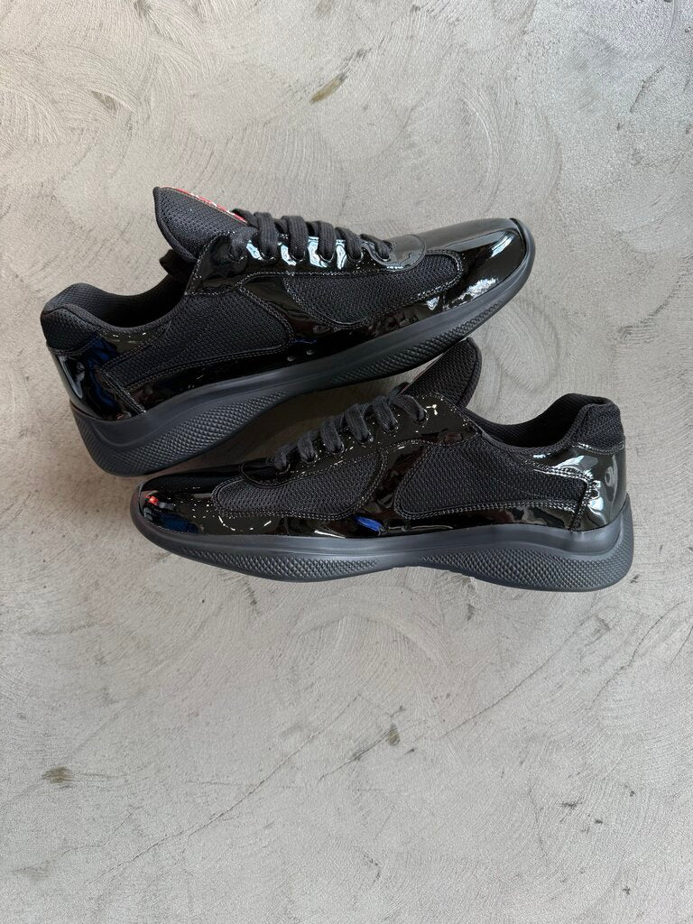 Prada American Cups Patent Black sz. 10.5