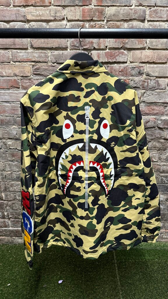 A Bathing Ape 1st Camo Shark Coaches Jacket sz. XL