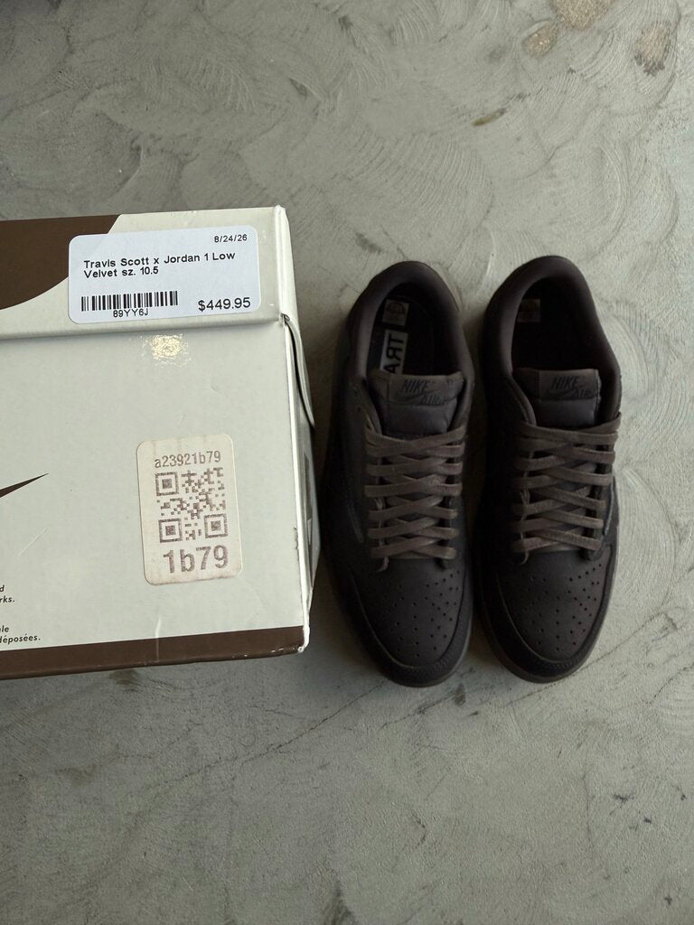 Travis Scott x Jordan 1 Low Velvet sz. 10.5