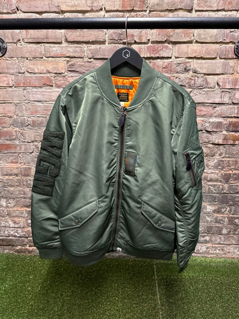 A Bathing Ape Shark MA-1 Bomber Jacket sz. XL