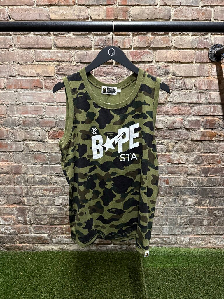 A Bathing Ape Camo Tank sz. L