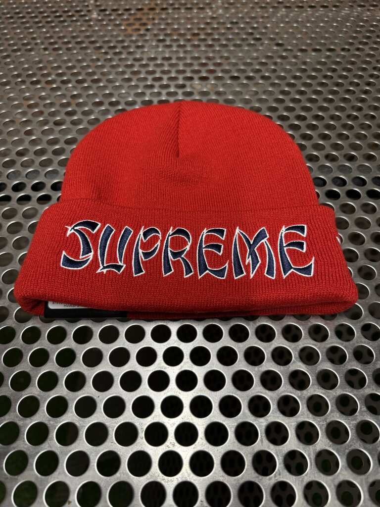New Era X Supreme Beanie Red