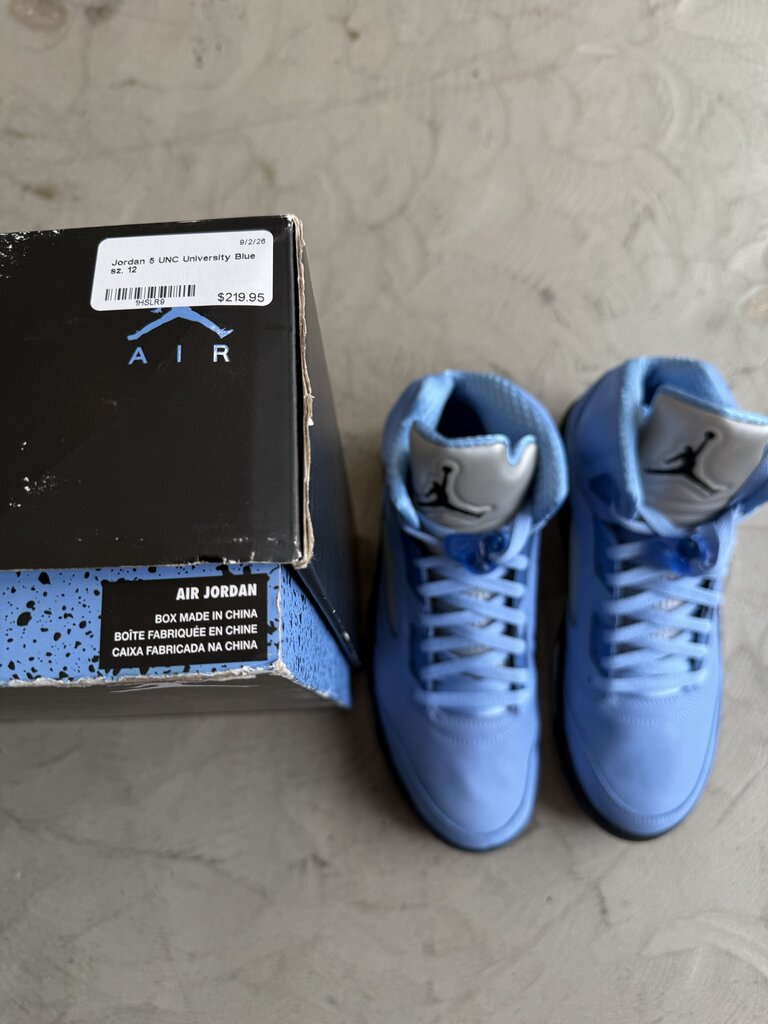 Jordan 5 UNC University Blue sz. 12