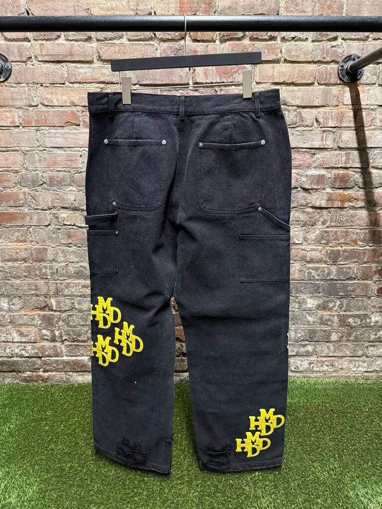 HMDD Double Knee Carpenter Patch Blk/Yellow sz. XL