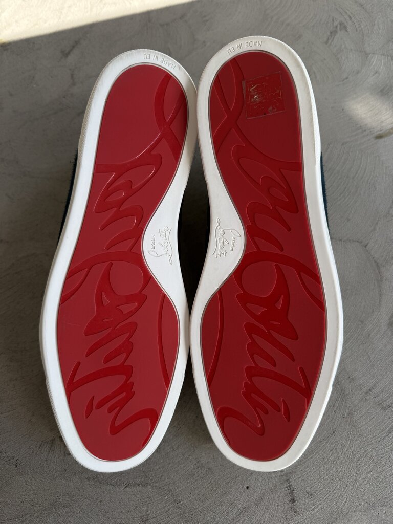 Christian Louboutin Velvet Burgundy Blue sz. 45