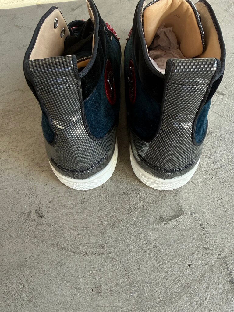 Christian Louboutin Velvet Burgundy Blue sz. 45