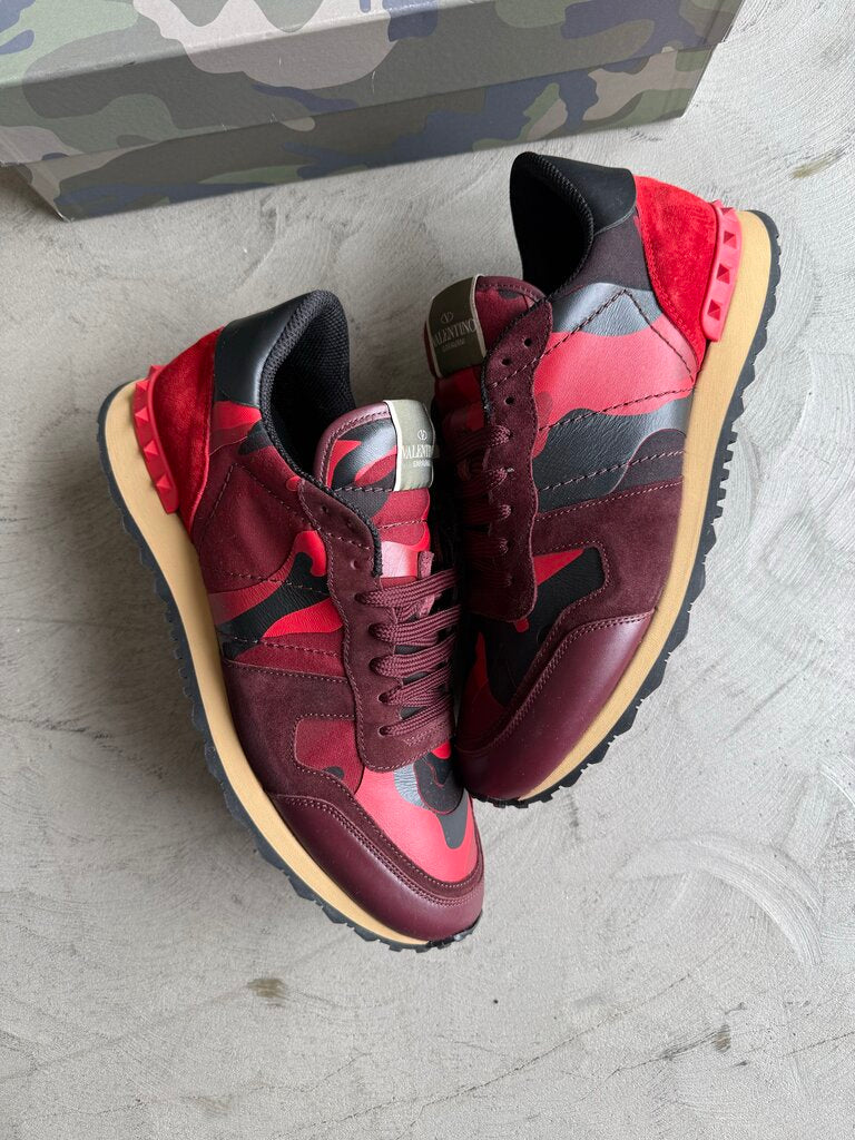 Valentino Garavani Camouflage Rockrunner Red Sneaker sz. 45