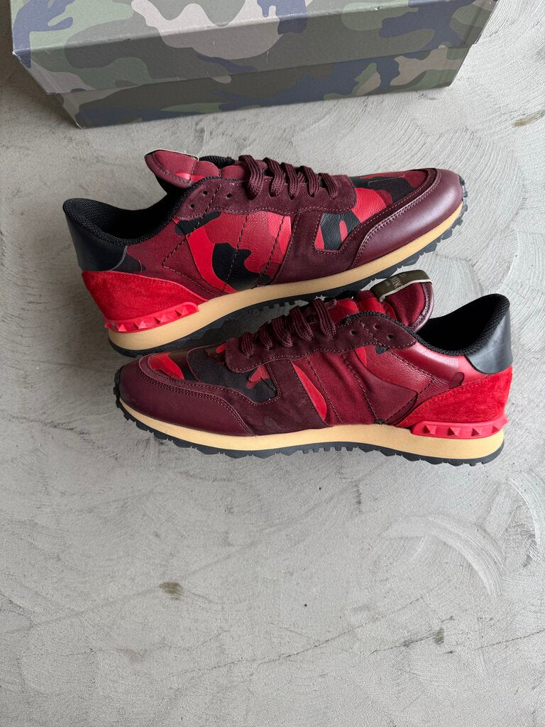 Valentino Garavani Camouflage Rockrunner Red Sneaker sz. 45