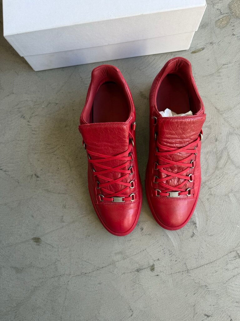 Balenciaga Arena Low Leather Red sz.. 45