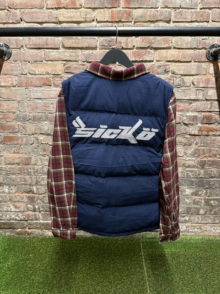 SickÖ Born from Pain Flannel Puffer Vest sz. XL
