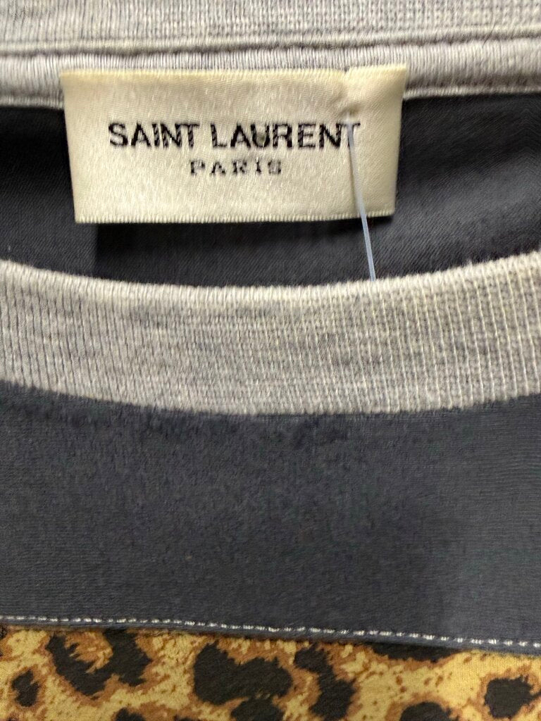 Saint Laurent Leopard Print Panel Tee sz. XL