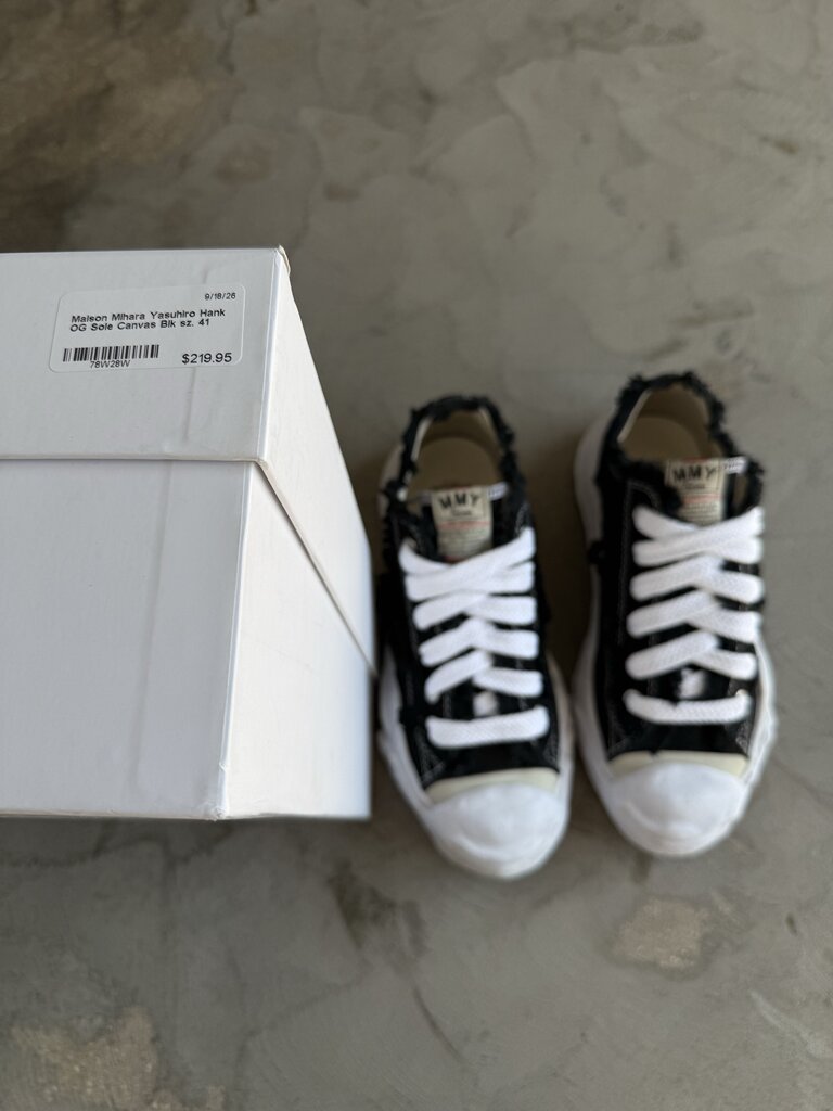 Maison Mihara Yasuhiro Hank OG Sole Canvas Blk sz. 41