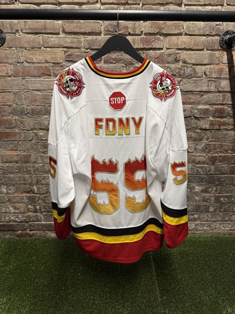 Supreme FDNY Hockey Jersey White XXL