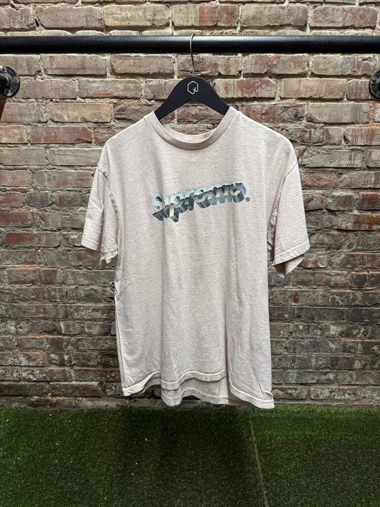 Supreme Chrome Logo Tee Pink L