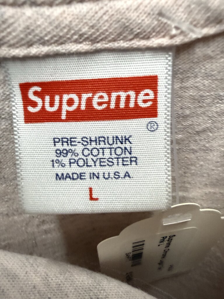 Supreme Chrome Logo Tee Pink L
