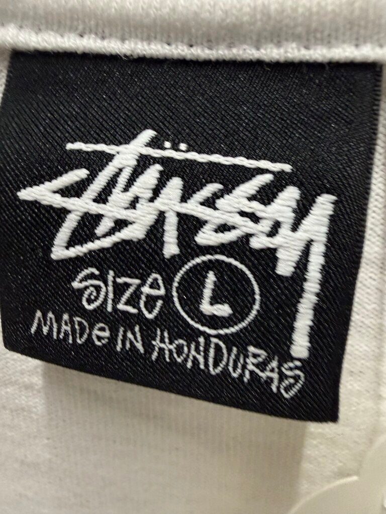 Stussy Singapore Logo L/S White L