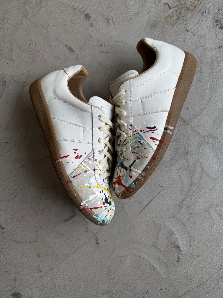 Maison Margiela Paint Splatter Sneaker White sz. 42 (nb)