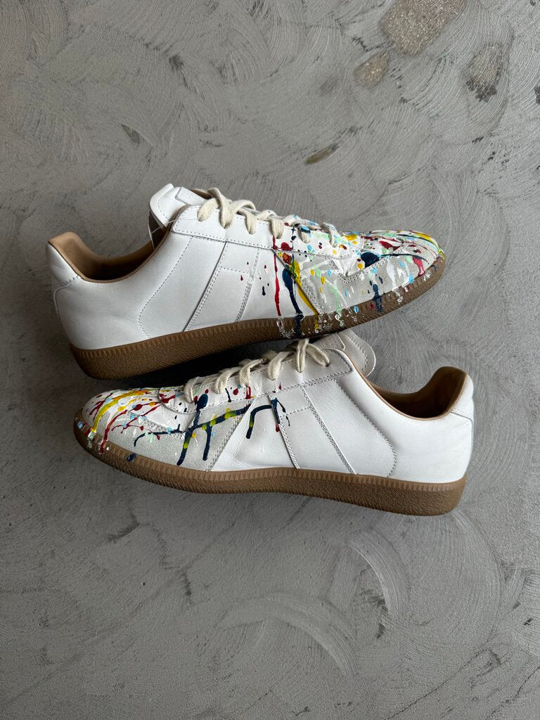 Maison Margiela Paint Splatter Sneaker White sz. 42 (nb)