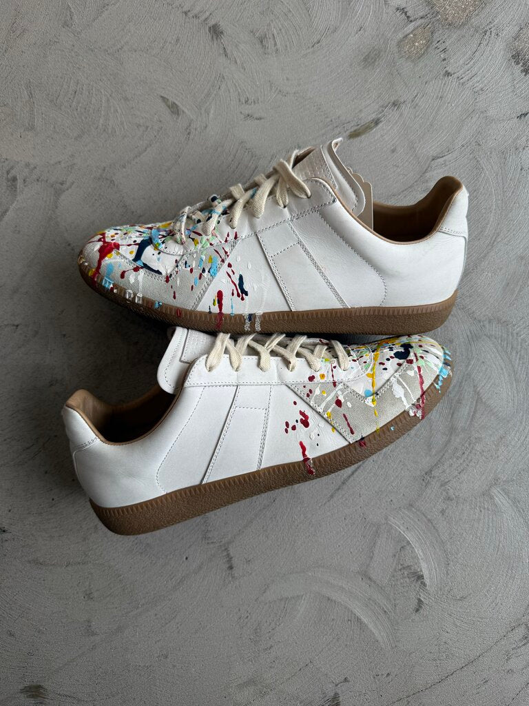Maison Margiela Paint Splatter Sneaker White sz. 42 (nb)