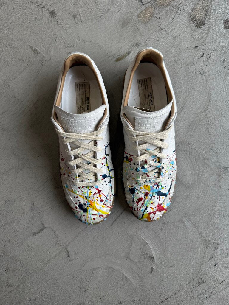 Maison Margiela Paint Splatter Sneaker White sz. 42 (nb)