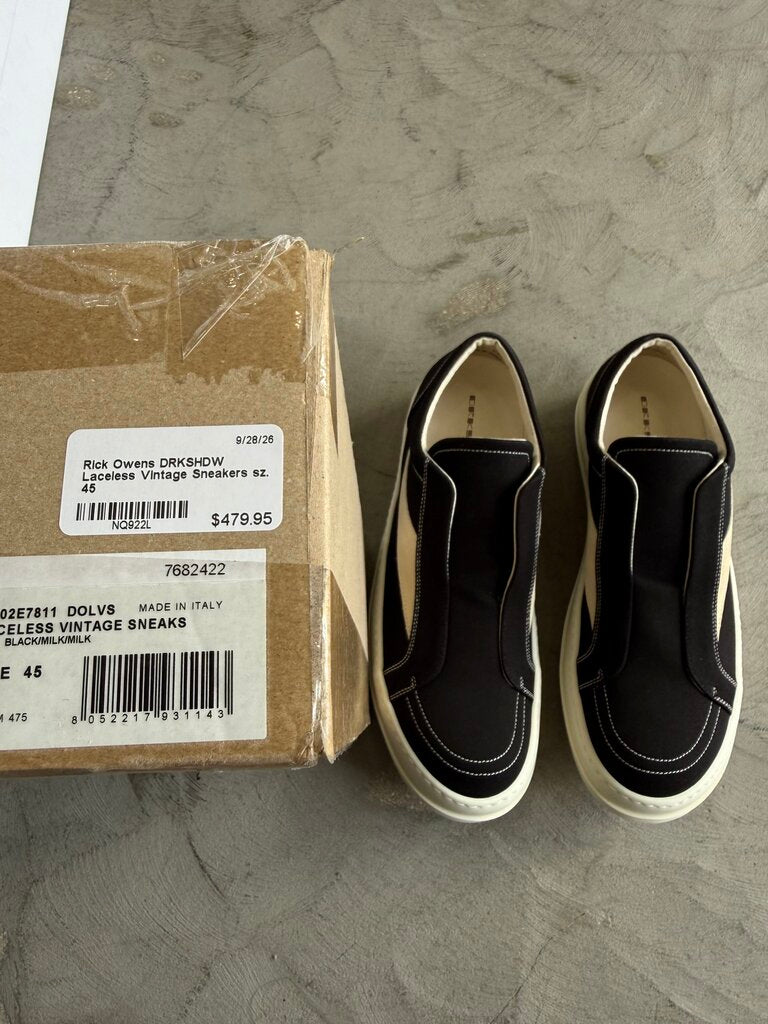 Rick Owens DRKSHDW Laceless Vintage Sneakers sz. 45
