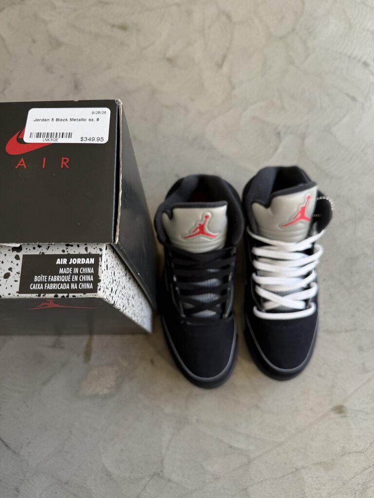 Jordan 5 Black Metallic sz. 8