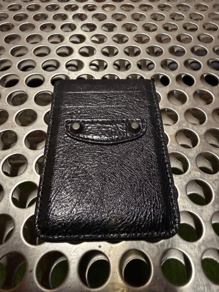 Balenciaga L City Magnetic Card Holder Blk