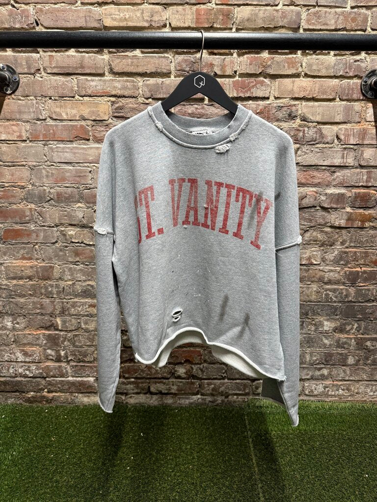 Saint Vanity Bulldog Grey Crewneck sz. M