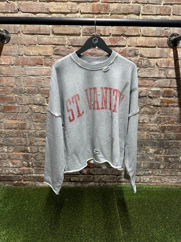Saint Vanity Bulldog Grey Crewneck sz. L