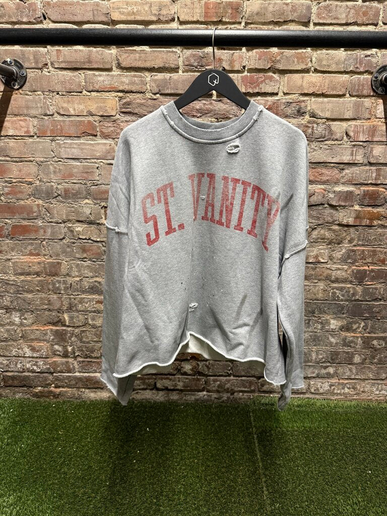 Saint Vanity Bulldog Grey Crewneck sz. XL
