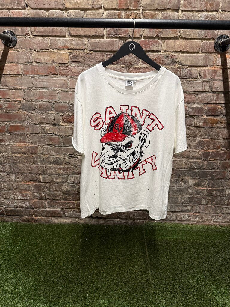 Saint Vanity Bulldog Tee White sz. L