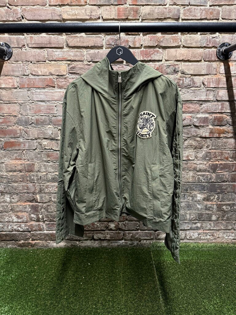 Saint Vanity Nylon Track Hooded Jacket sz. M