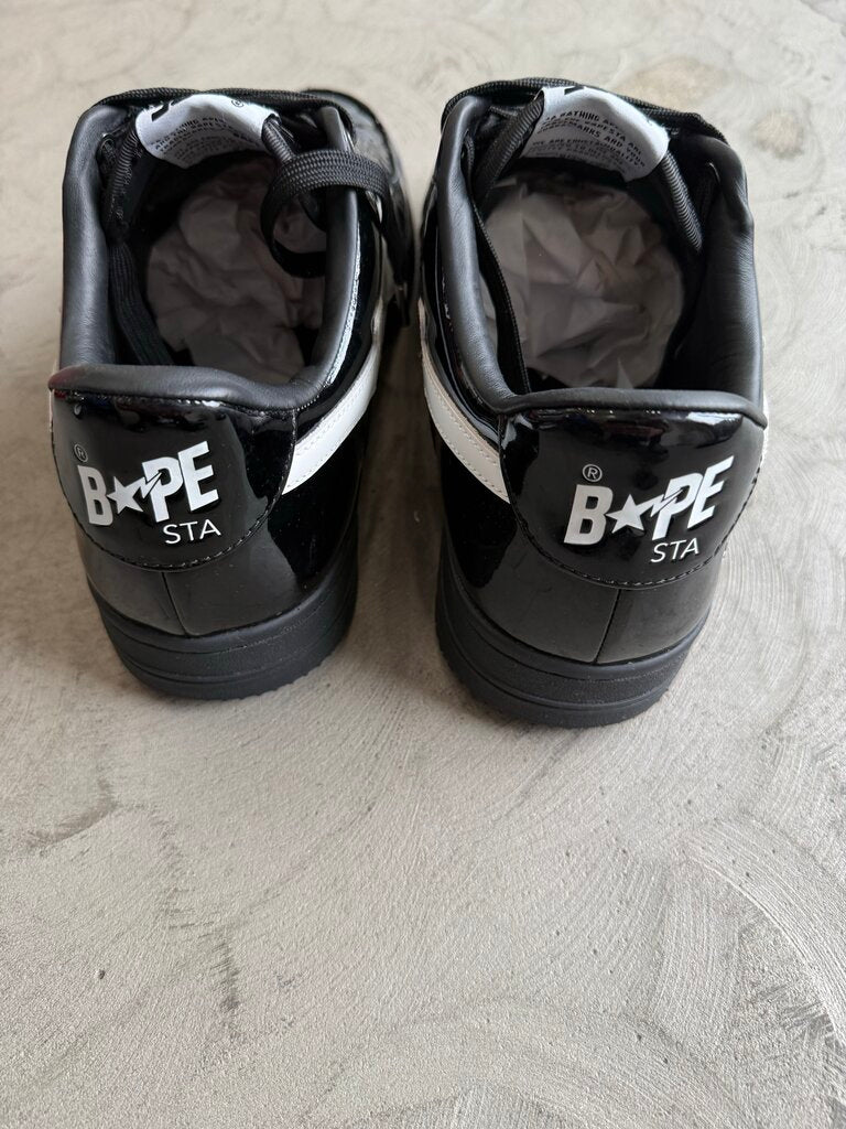 A Bathing Ape Sta #2 Black Patent sz. 12 (nb)