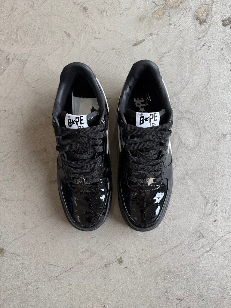 A Bathing Ape Sta #2 Black Patent sz. 12 (nb)