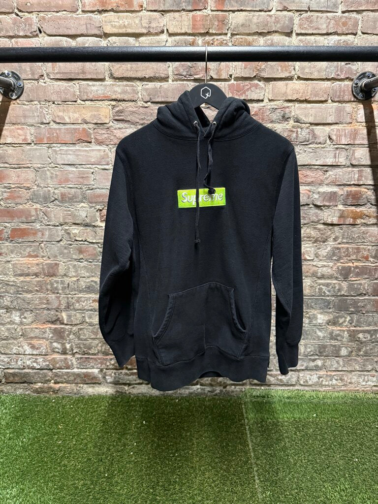 Supreme Box Logo Lime Green Hoodie SS17 sz. M