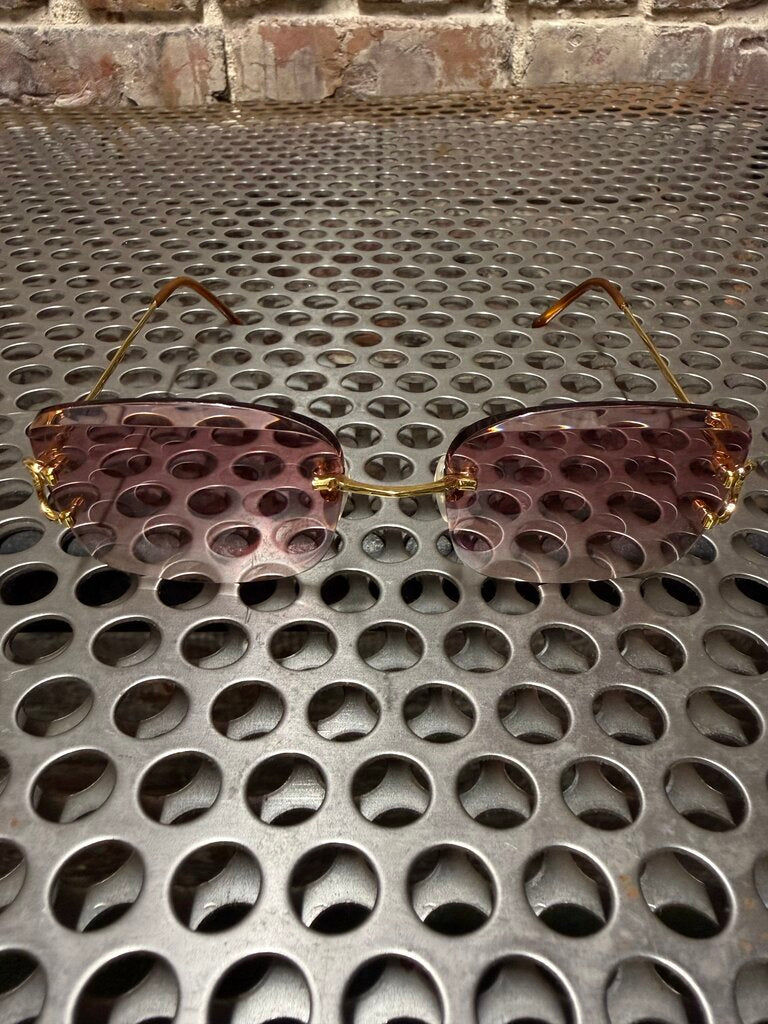 Cartier Rimless Frames Pink Gradient Lens Gold (nb)