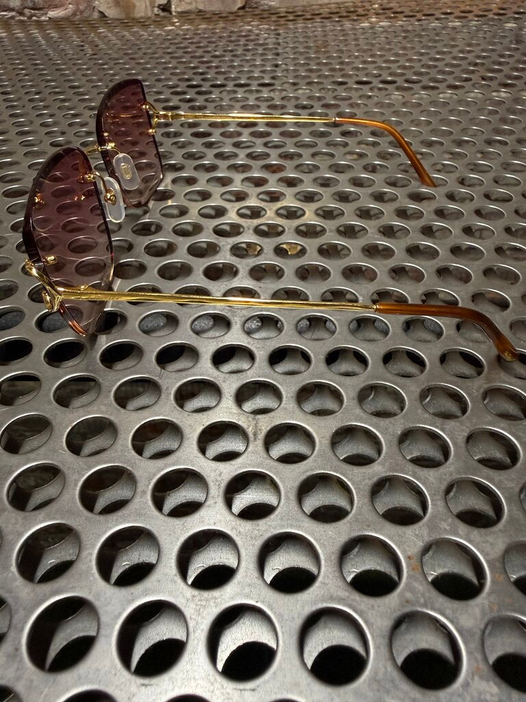 Cartier Rimless Frames Pink Gradient Lens Gold (nb)