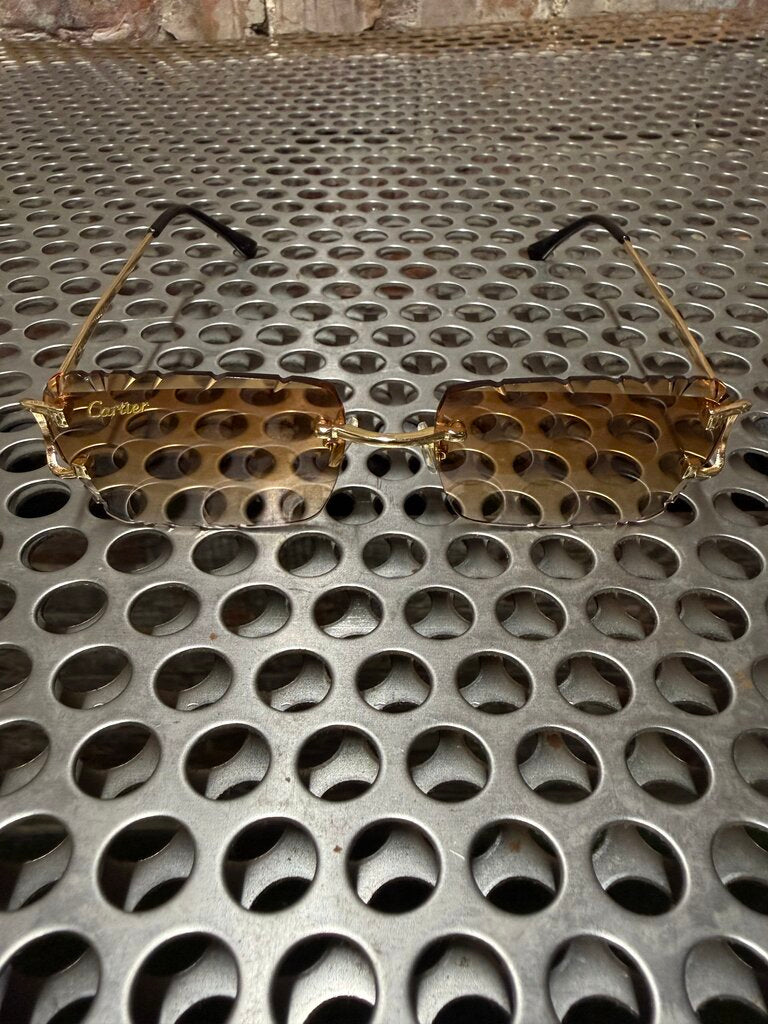 Cartier Rimless Diamond Cut Ambient Lens Gold (nb)