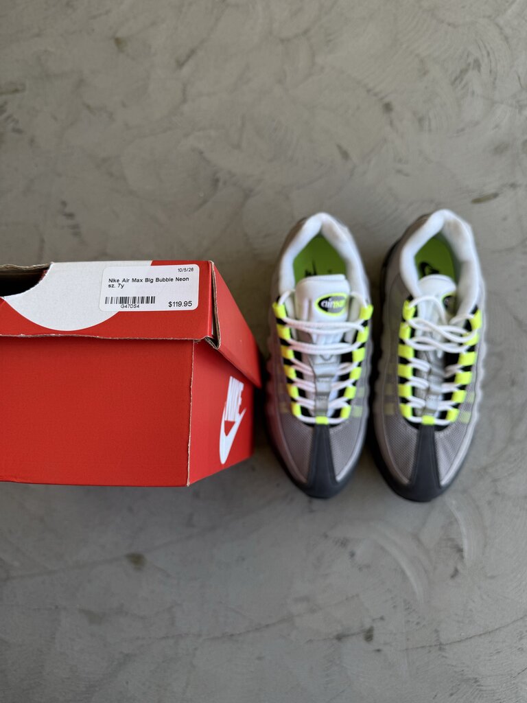 Nike Air Max Big Bubble Neon sz. 7y