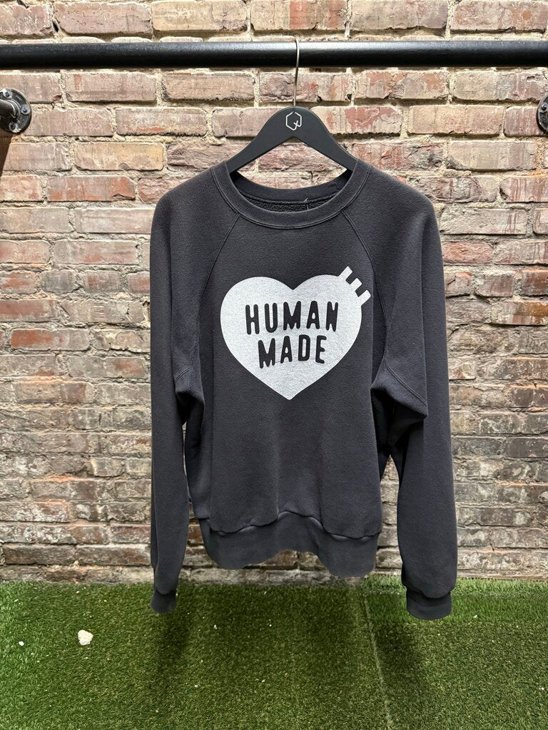 Human Made Heart Logo Crewneck Dark Grey L