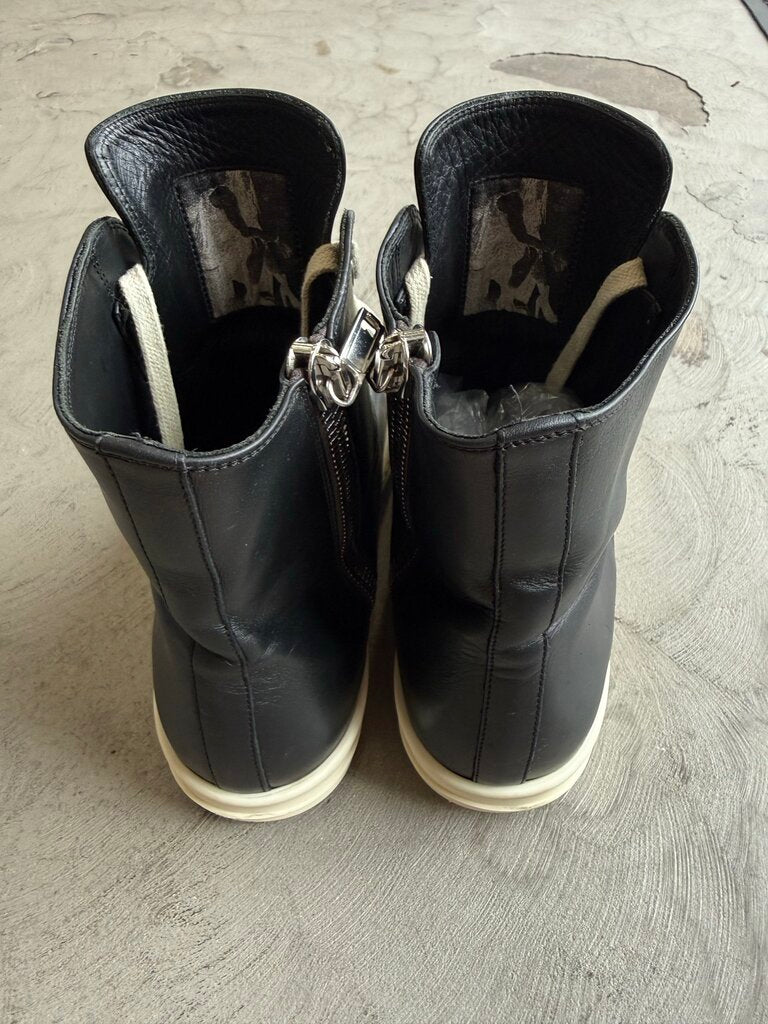 Rick Owens Leather Black Ramones Sz 42 (nb)