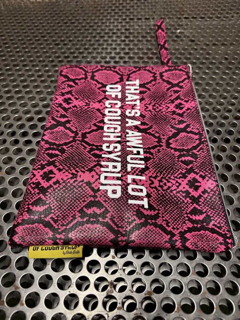 Awful Lot Of Cough Syrup Coin Pouch Pink