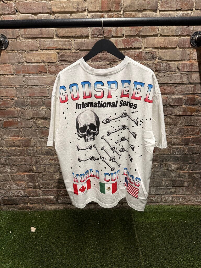 Godspeed Planet Futbol White Tee sz. L