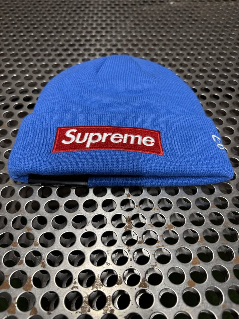 Supreme New Era Box Logo Beanie Blue