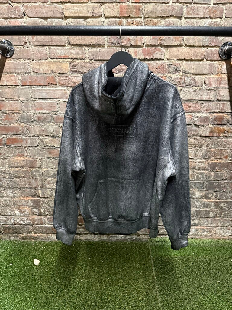 MM6 Maison Margiela x Supreme Foil Box Logo Hoodie Black sz M