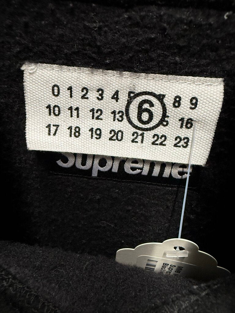 MM6 Maison Margiela x Supreme Foil Box Logo Hoodie Black sz M