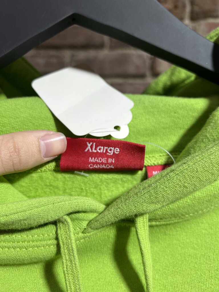 Supreme Tag Logo Hoodie Lime Sz. XL
