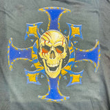Liquid Blue Skull Cross Tee sz.XL