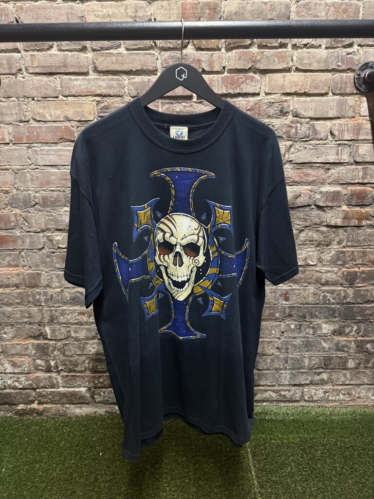 Liquid Blue Skull Cross Tee sz.XL